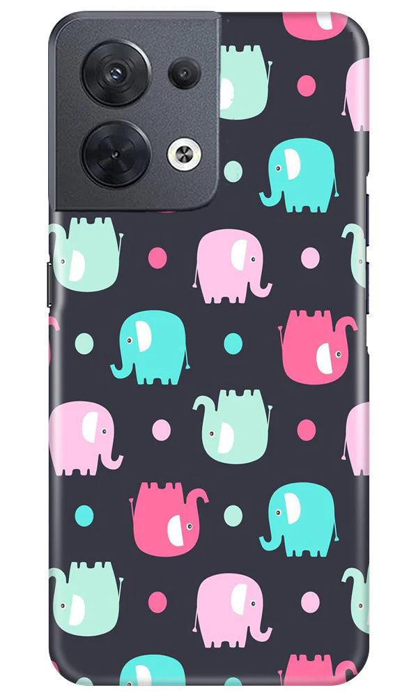 Elephant Baground Mobile Back Case for Oppo Reno 8 5G (Design - 44) Elephant Baground Case for Oppo Reno 8 5G
