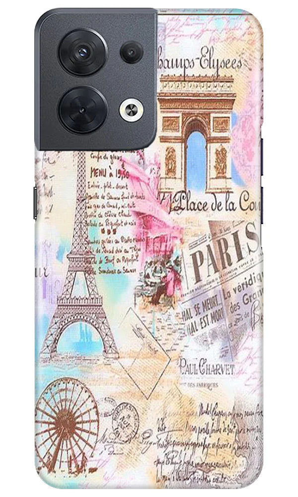 Paris Eiftel Tower Mobile Back Case for Oppo Reno 8 5G (Design - 54) Paris Eiftel Tower Case for Oppo Reno 8 5G