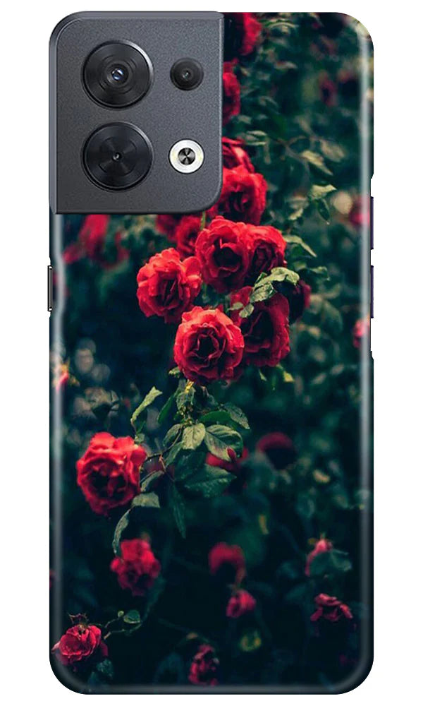 Red Rose Mobile Back Case for Oppo Reno 8 5G (Design - 66) Red Rose Case for Oppo Reno 8 5G