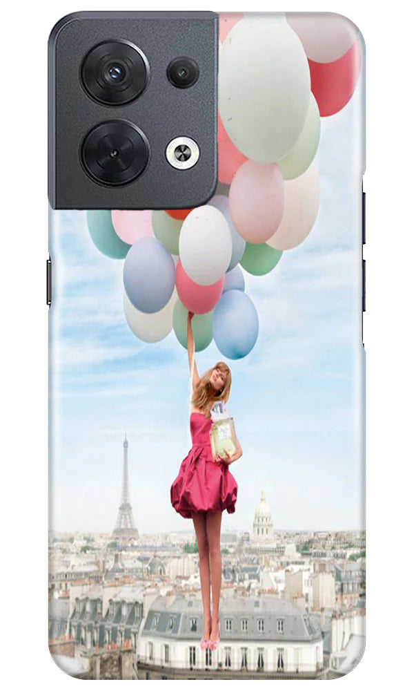 Girl with Baloon Mobile Back Case for Oppo Reno 8 5G (Design - 84) Girl with Baloon Case for Oppo Reno 8 5G