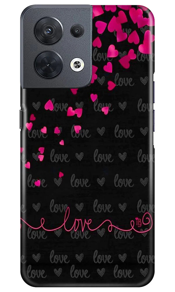 Love in Air Mobile Back Case for Oppo Reno 8 5G (Design - 89) Love in Air Case for Oppo Reno 8 5G