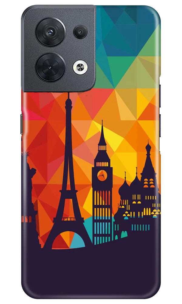 Eiffel Tower2 Mobile Back Case for Oppo Reno 8 5G (Design - 91) Eiffel Tower2 Case for Oppo Reno 8 5G