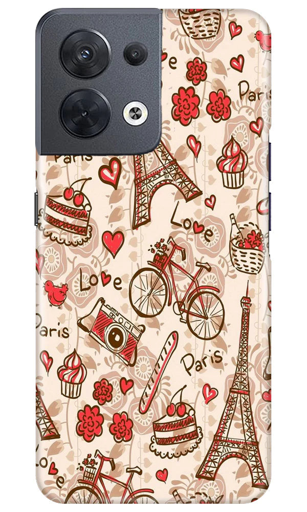 Love Paris Mobile Back Case for Oppo Reno 8 5G (Design - 103) Love Paris Case for Oppo Reno 8 5G (Design - 103)