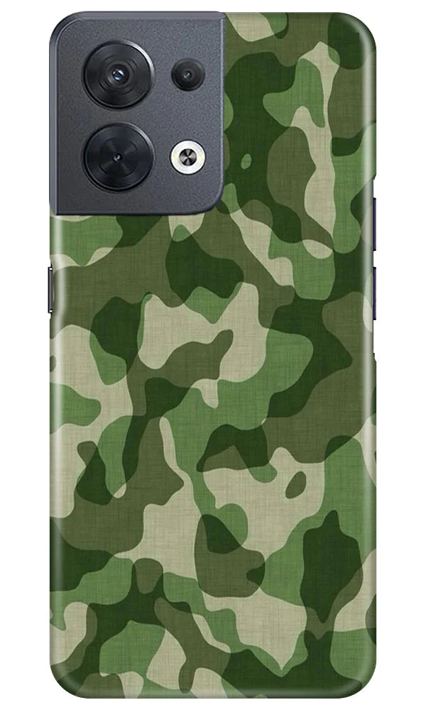 Army Camouflage Mobile Back Case for Oppo Reno 8 5G (Design - 106) Army Camouflage Case for Oppo Reno 8 5G (Design - 106)