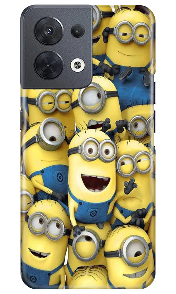 Minions Mobile Back Case for Oppo Reno 8 5G (Design - 127) Minions Case for Oppo Reno 8 5G (Design - 127)