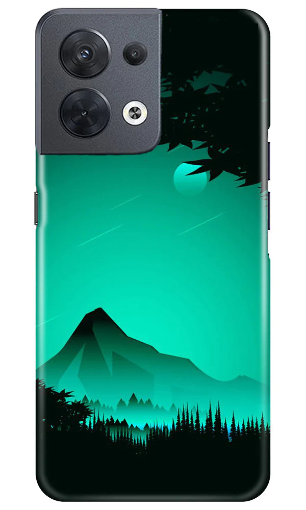 Moon Mountain Mobile Back Case for Oppo Reno 8 5G (Design - 173) Moon Mountain Case for Oppo Reno 8 5G (Design - 173)