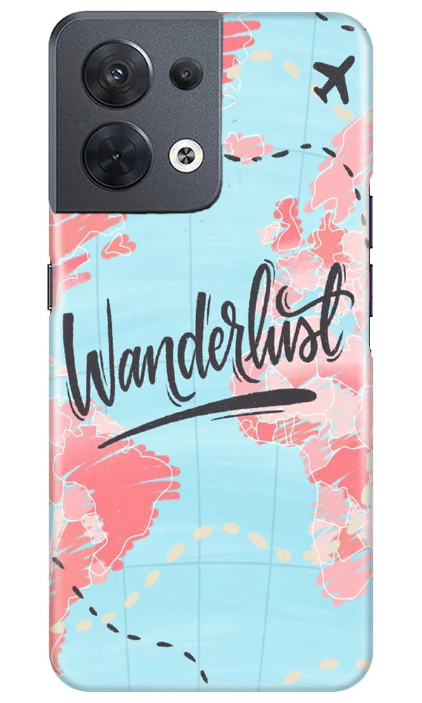 Wonderlust Travel Mobile Back Case for Oppo Reno 8 5G (Design - 192) Wonderlust Travel Case for Oppo Reno 8 5G (Design No. 192)