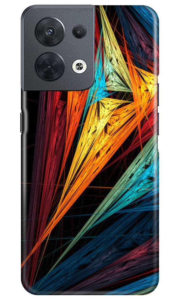Modern Art Mobile Back Case for Oppo Reno 8 5G (Design - 198) Modern Art Case for Oppo Reno 8 5G (Design No. 198)