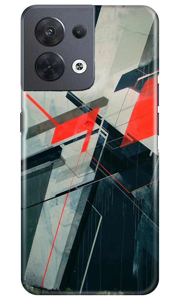 Modern Art Mobile Back Case for Oppo Reno 8 5G (Design - 200) Modern Art Case for Oppo Reno 8 5G (Design No. 200)