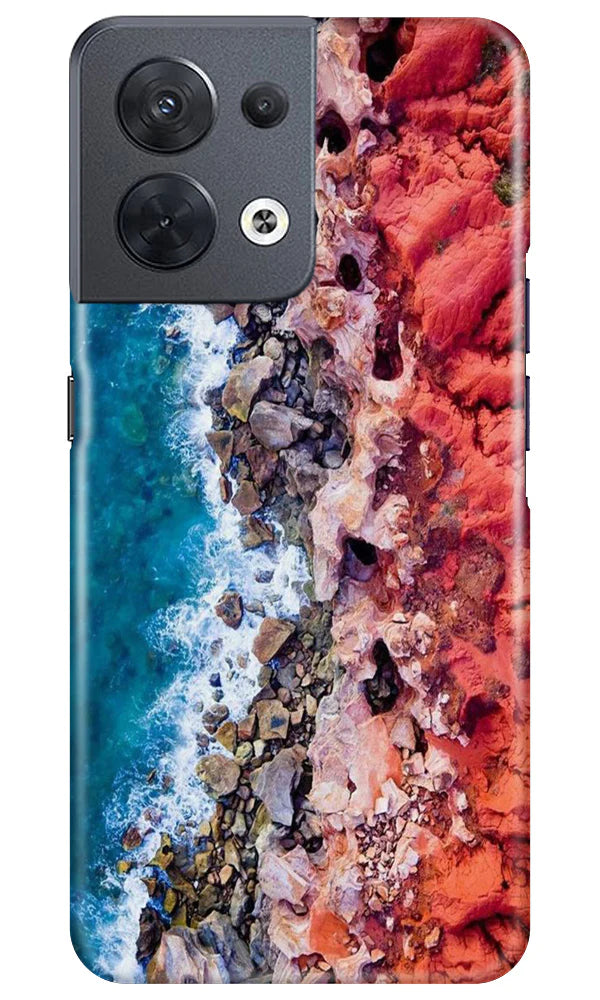 Sea Shore Mobile Back Case for Oppo Reno 8 5G (Design - 242) Sea Shore Case for Oppo Reno 8 5G (Design No. 242)