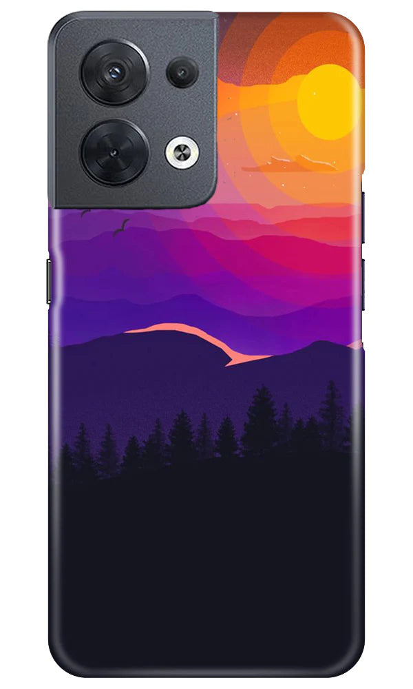Sun Set Mobile Back Case for Oppo Reno 8 5G (Design - 248) Sun Set Case for Oppo Reno 8 5G (Design No. 248)