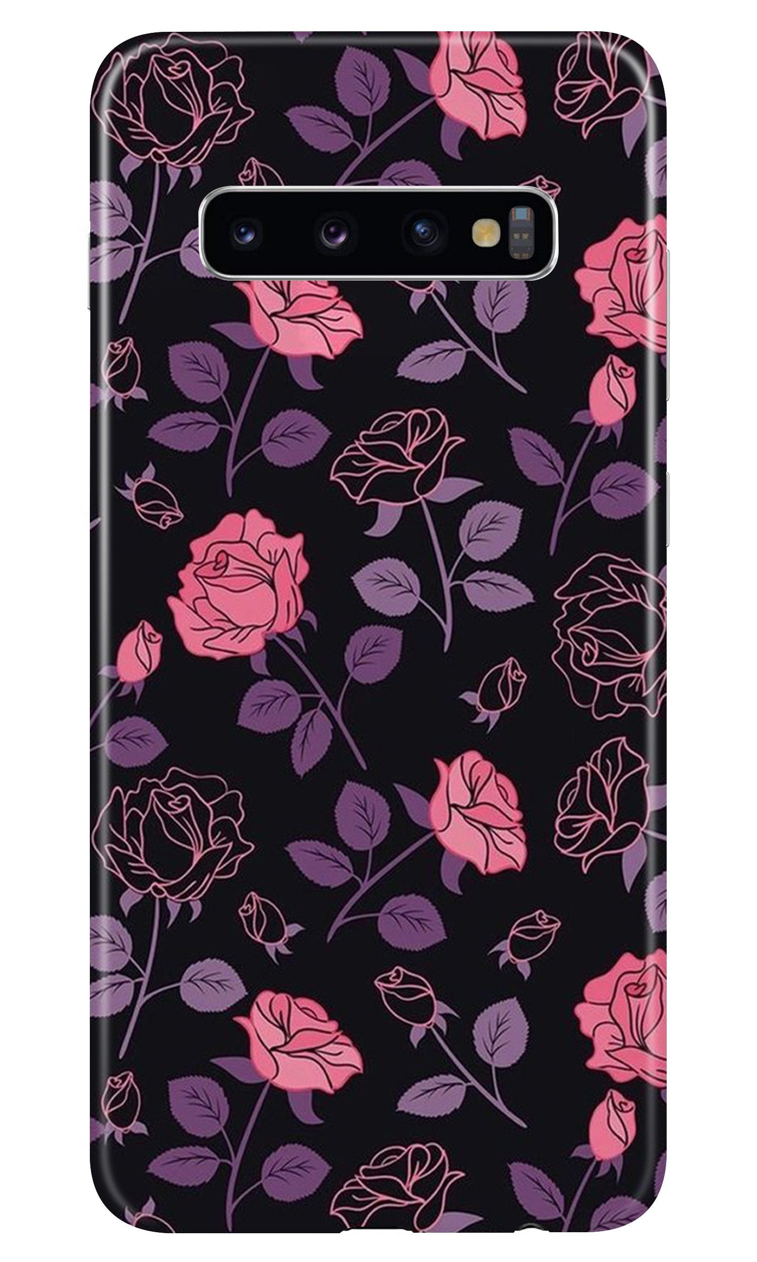 Rose Black Background Mobile Back Case for Samsung Galaxy S10 Plus (Design - 27) Rose Black Background Case for Samsung Galaxy S10 Plus