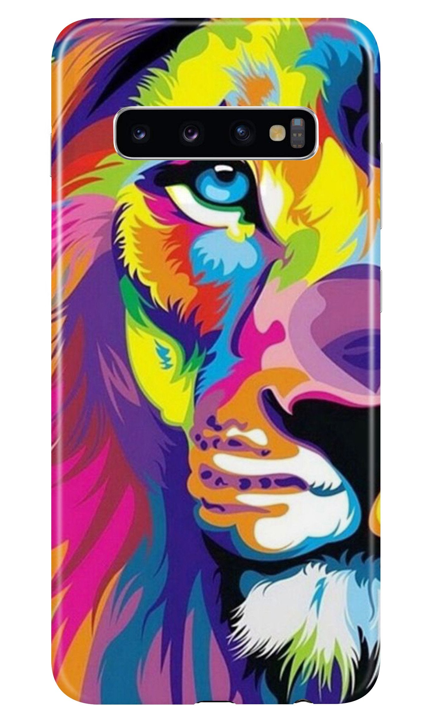 Colorful Lion Mobile Back Case for Samsung Galaxy S10 Plus (Design - 110) (Design - 110) Colorful Lion Case for Samsung Galaxy S10 Plus (Design - 110)