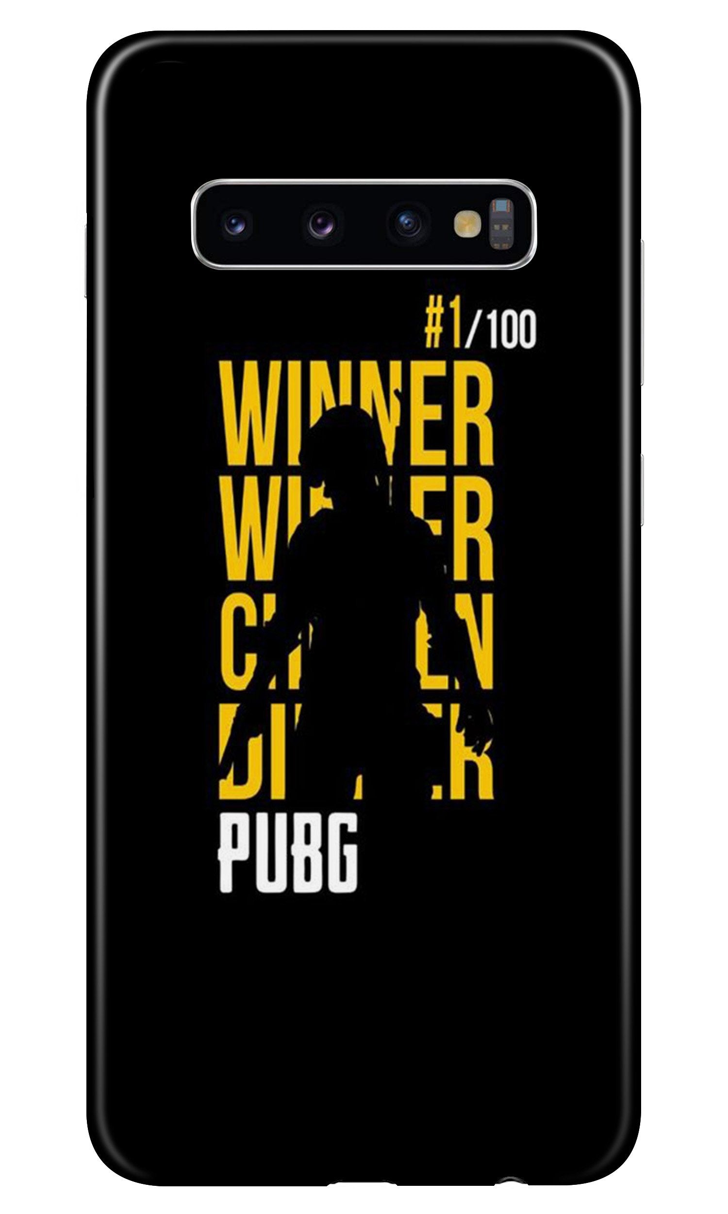 Pubg Winner Winner Mobile Back Case for Samsung Galaxy S10 Plus (Design - 177) (Design - 177) Pubg Winner Winner Case for Samsung Galaxy S10 Plus (Design - 177)
