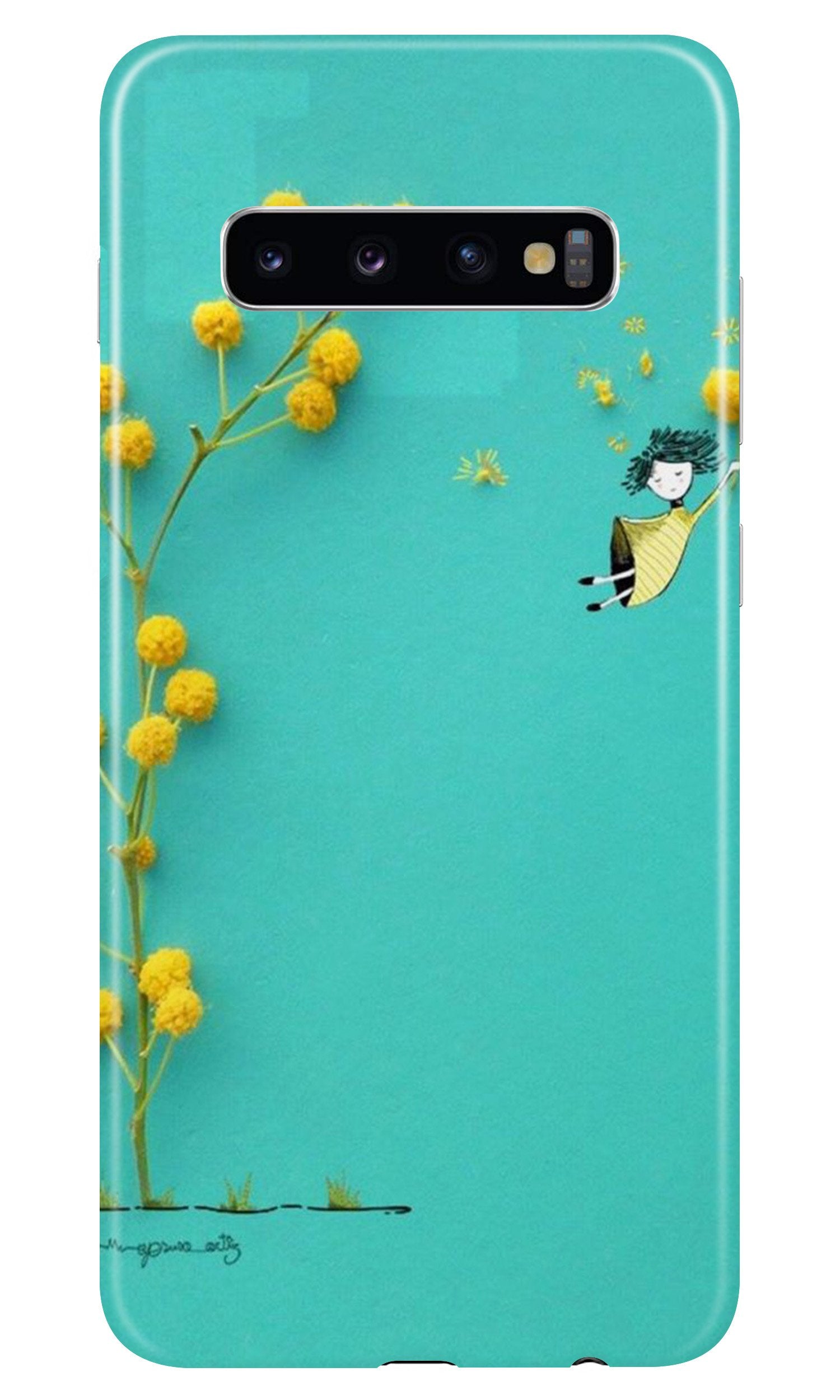 Flowers Girl Mobile Back Case for Samsung Galaxy S10 (Design - 216) Flowers Girl Case for Samsung Galaxy S10 (Design No. 216)