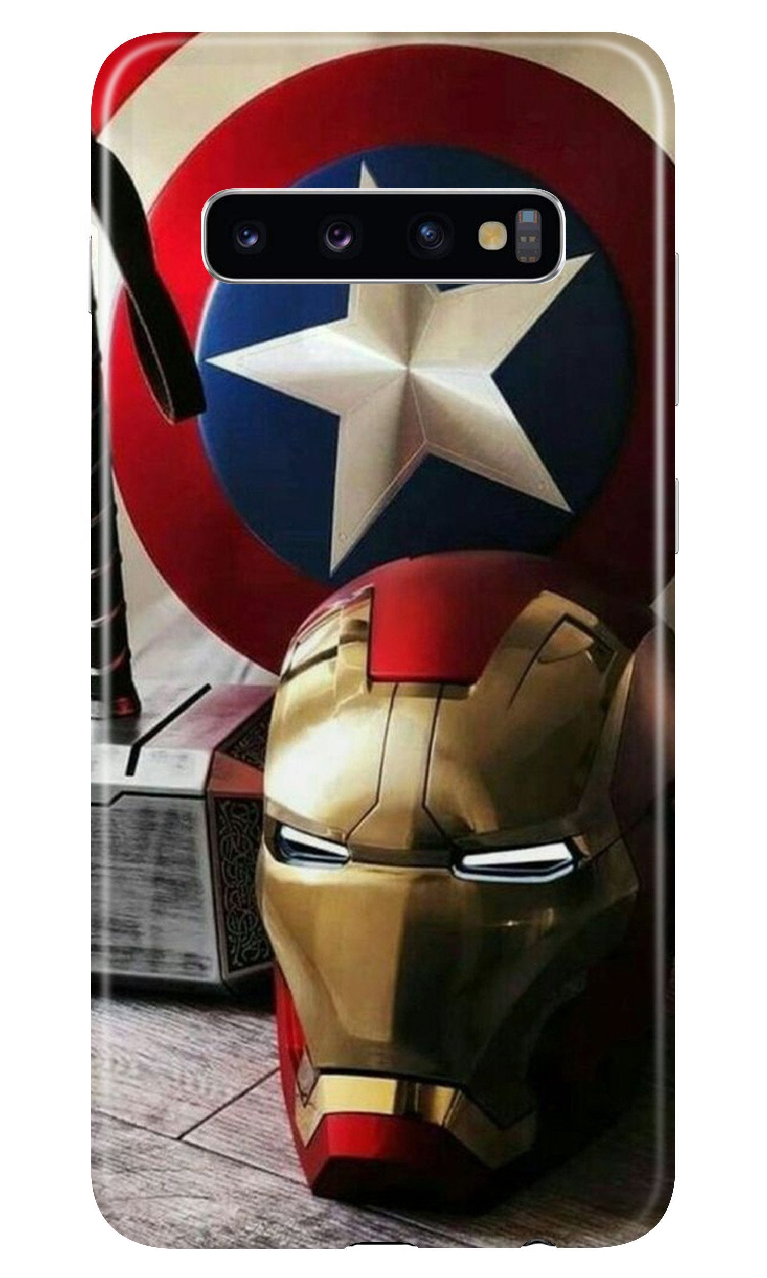 Ironman Captain America Mobile Back Case for Samsung Galaxy S10 Plus (Design - 254) Ironman Captain America Case for Samsung Galaxy S10 Plus (Design No. 254)