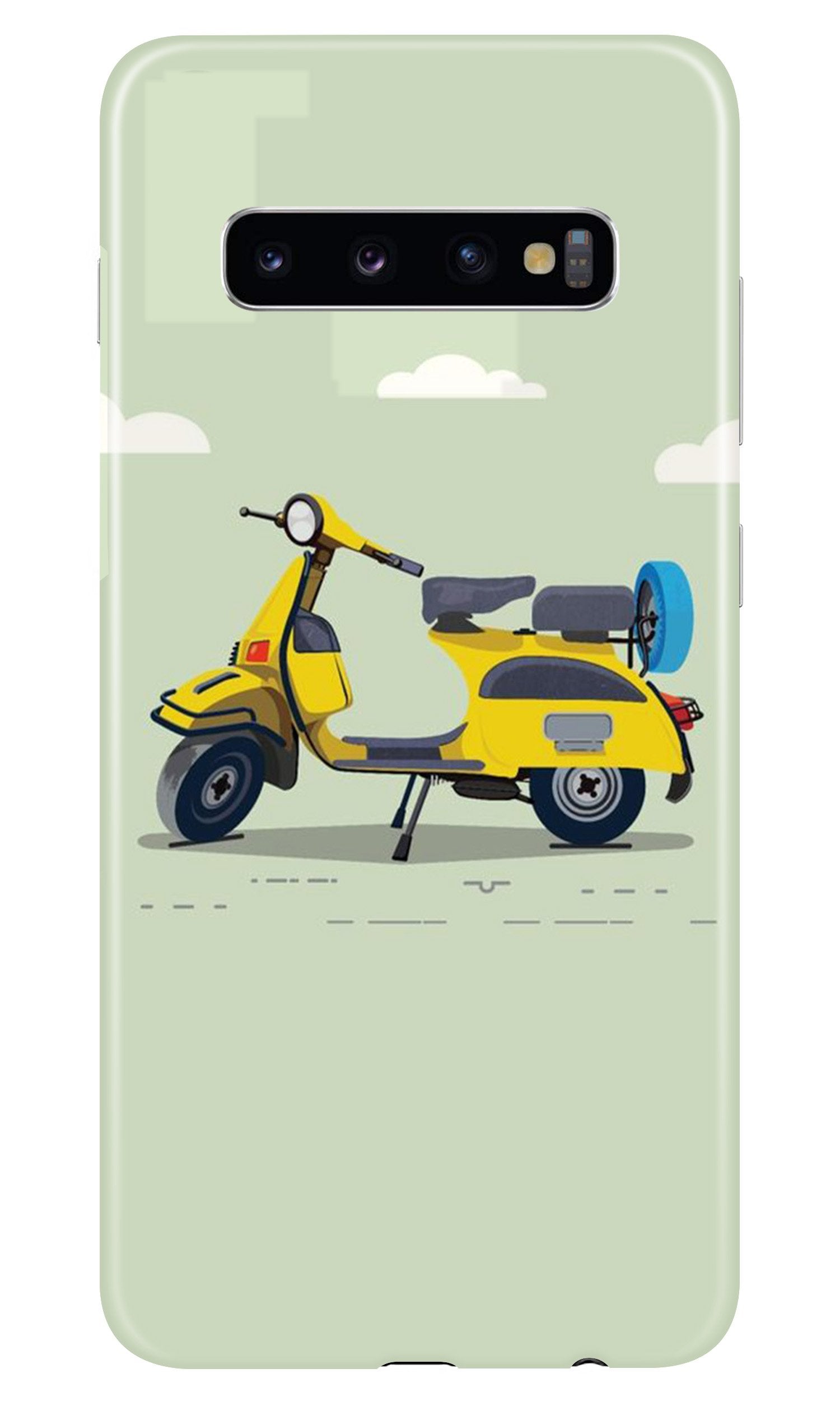 Vintage Scooter Mobile Back Case for Samsung Galaxy S10 Plus (Design - 260) Vintage Scooter Case for Samsung Galaxy S10 Plus (Design No. 260)