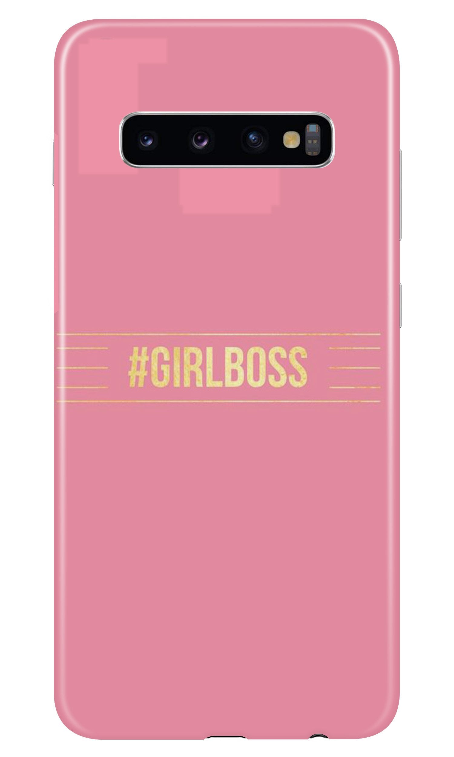 Girl Boss Pink Mobile Back Case for Samsung Galaxy S10 (Design - 263) Girl Boss Pink Case for Samsung Galaxy S10 (Design No. 263)