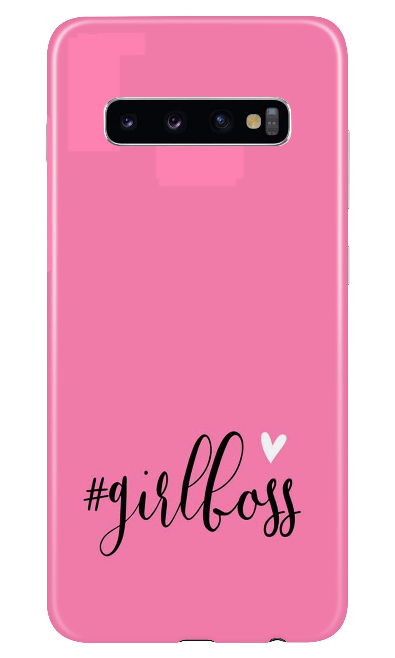 Girl Boss Pink Mobile Back Case for Samsung Galaxy S10 (Design - 269) Girl Boss Pink Case for Samsung Galaxy S10 (Design No. 269)