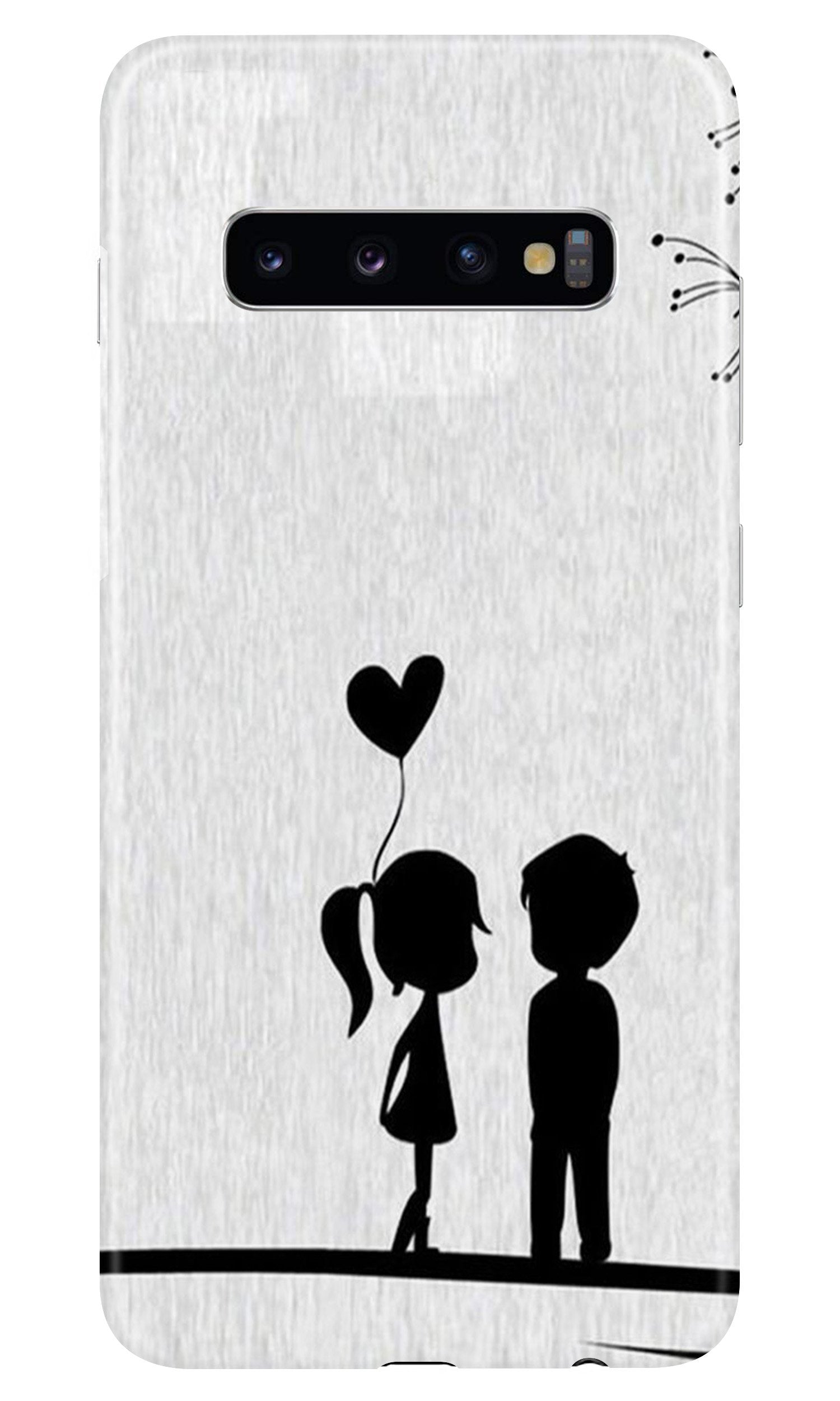 Cute Kid Couple Mobile Back Case for Samsung Galaxy S10 Plus (Design - 283) Cute Kid Couple Case for Samsung Galaxy S10 Plus (Design No. 283)