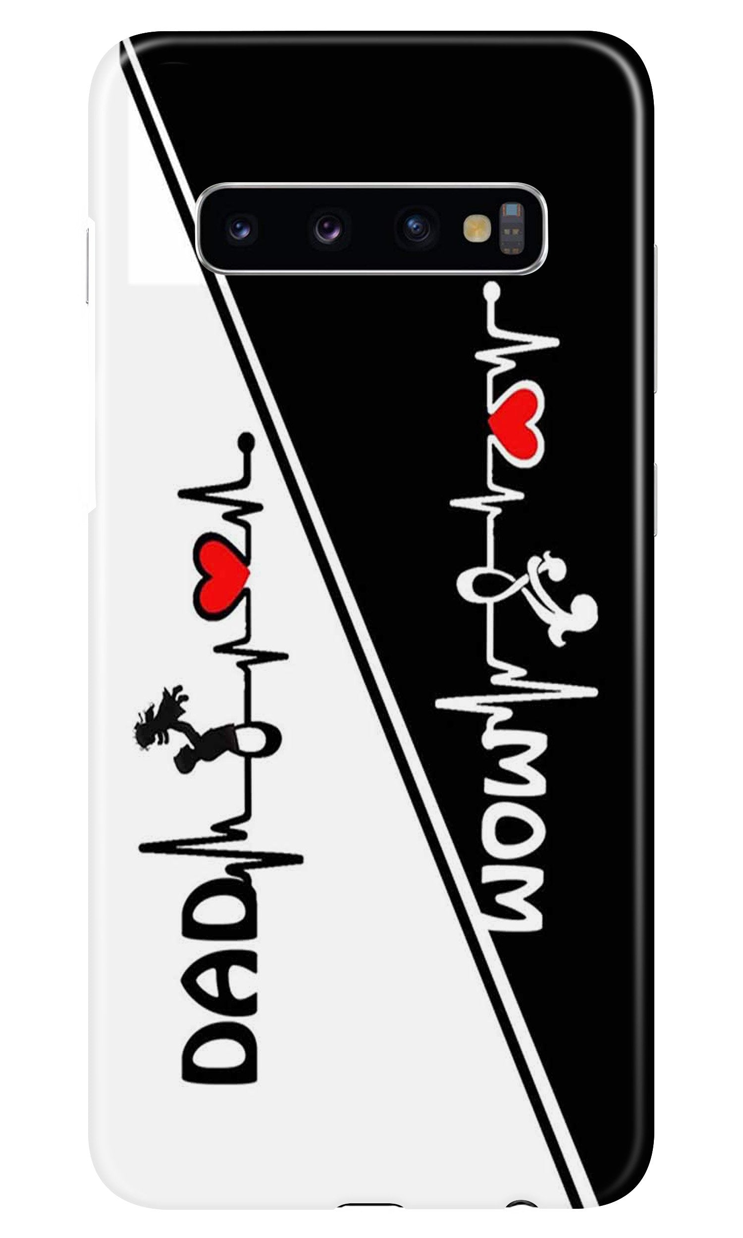 Love Mom Dad Mobile Back Case for Samsung Galaxy S10 (Design - 385) Love Mom Dad Mobile Back Case for Samsung Galaxy S10 (Design - 385)