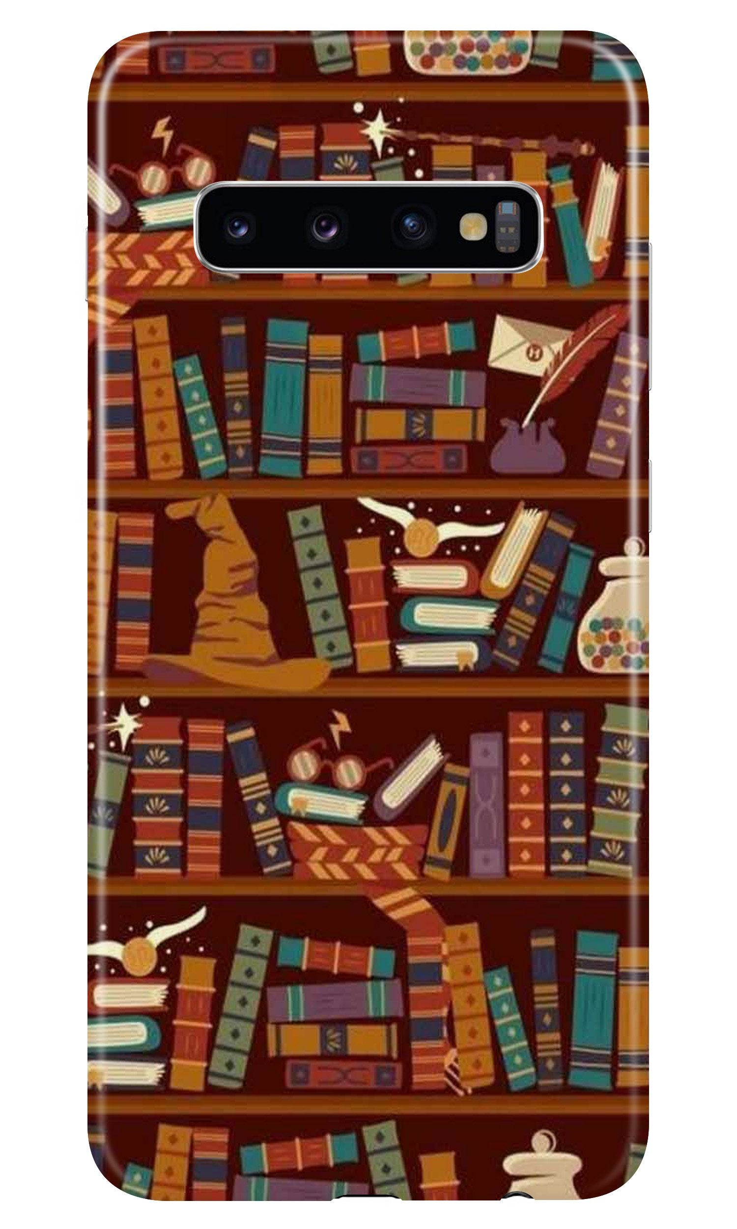 Book Shelf Mobile Back Case for Samsung Galaxy S10 Plus (Design - 390) Book Shelf Mobile Back Case for Samsung Galaxy S10 Plus (Design - 390)