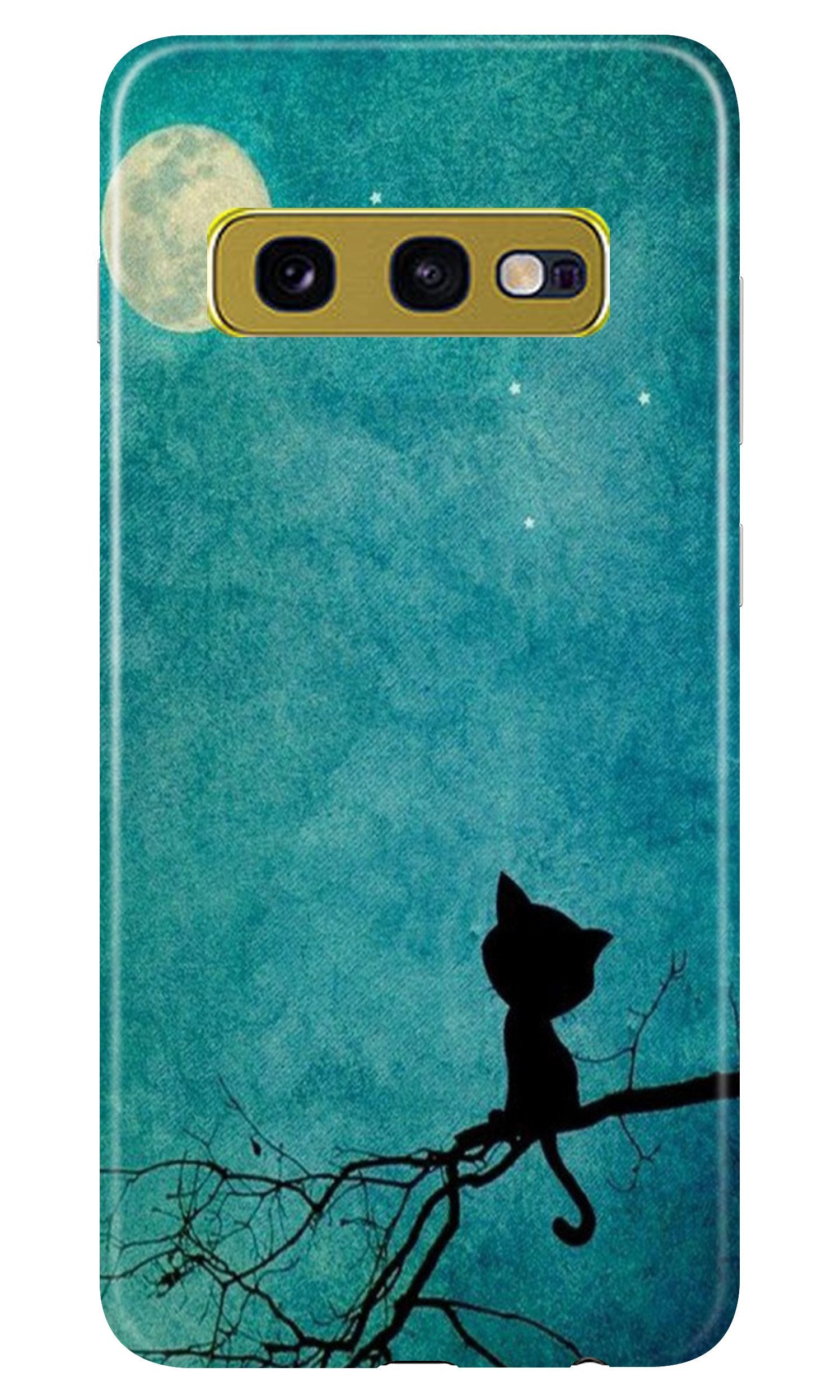 Moon cat Mobile Back Case for Samsung Galaxy S10E (Design - 70) Moon cat Case for Samsung Galaxy S10E
