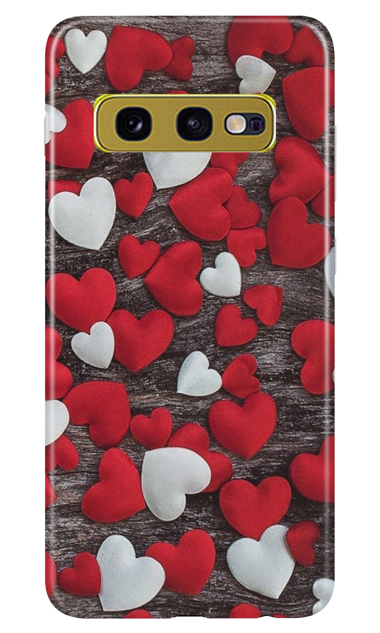 Red White Hearts Mobile Back Case for Samsung Galaxy S10E (Design - 105) Red White Hearts Case for Samsung Galaxy S10E (Design - 105)