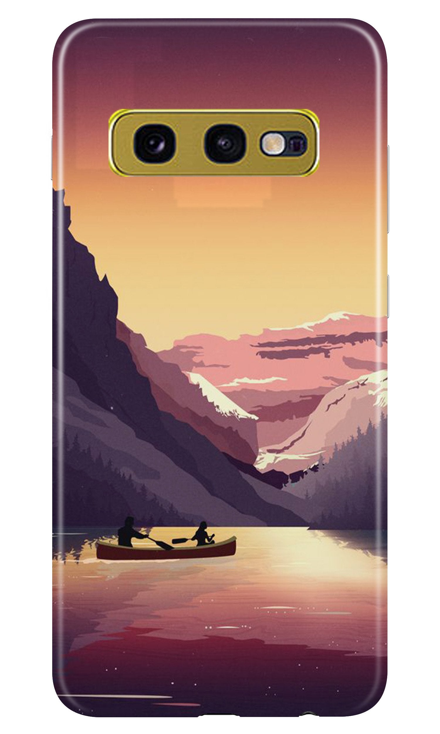 Mountains Boat Mobile Back Case for Samsung Galaxy S10E (Design - 181) Mountains Boat Case for Samsung Galaxy S10E (Design - 181)