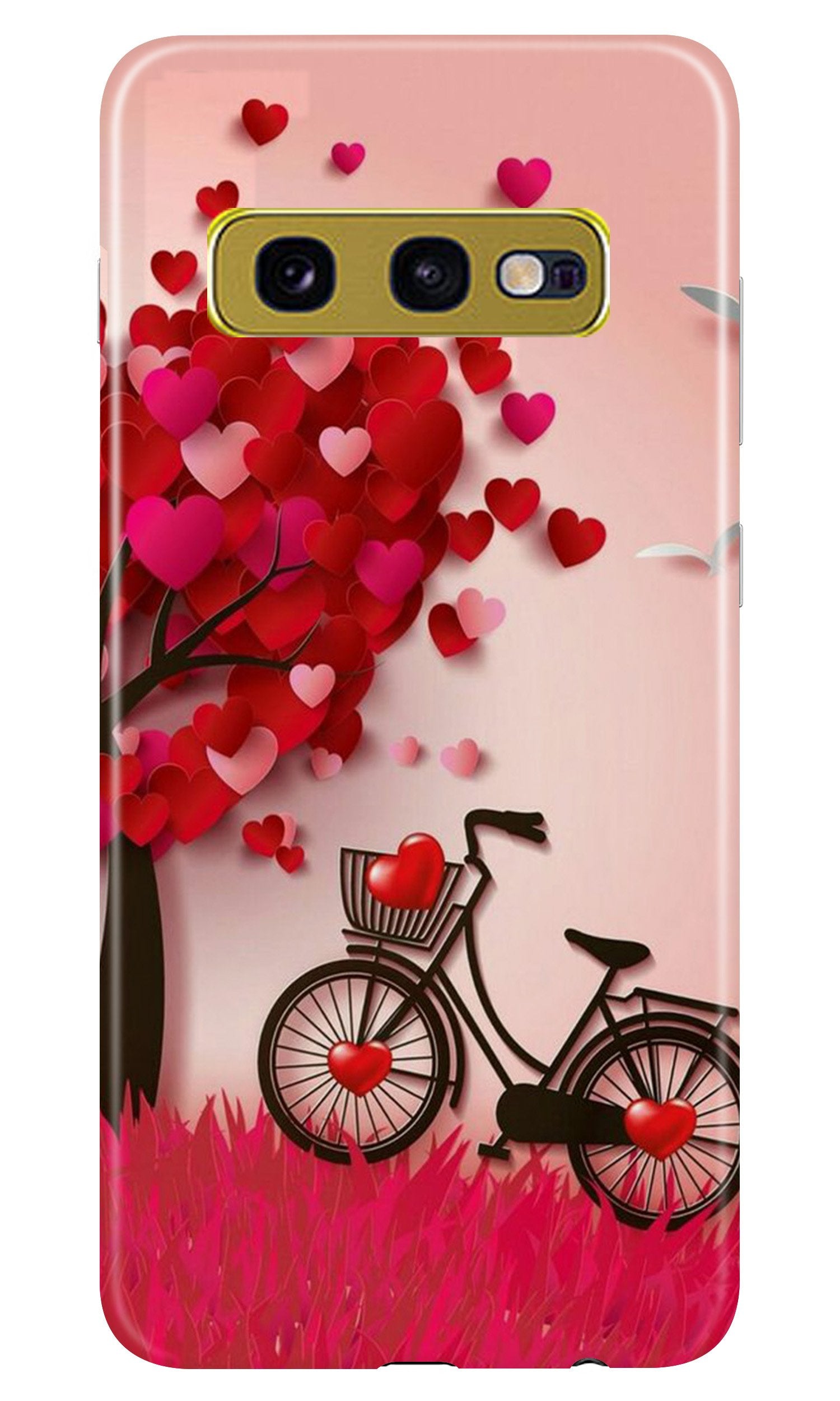 Red Heart Cycle Mobile Back Case for Samsung Galaxy S10E (Design - 222) Red Heart Cycle Case for Samsung Galaxy S10E (Design No. 222)