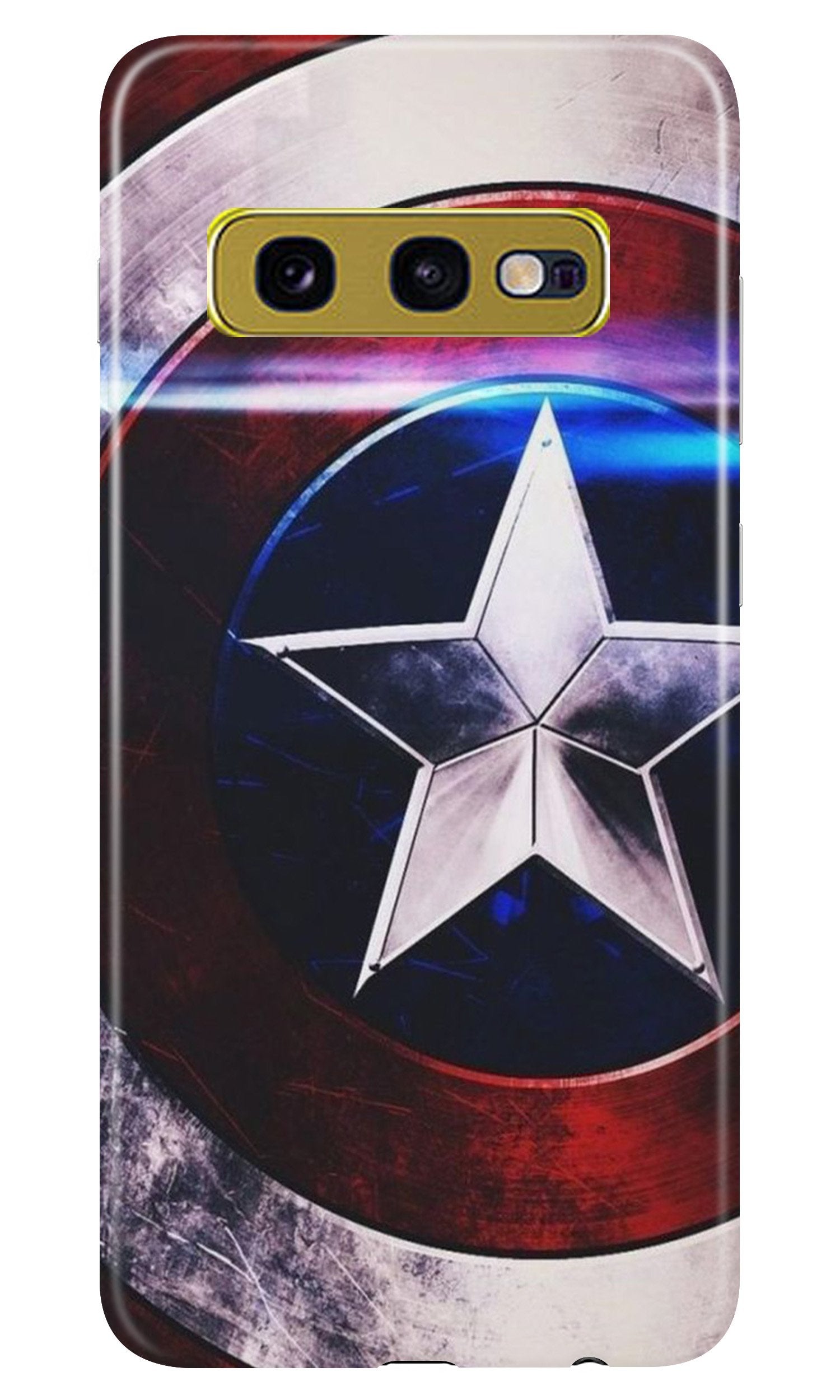 Captain America Shield Mobile Back Case for Samsung Galaxy S10E (Design - 250) Captain America Shield Case for Samsung Galaxy S10E (Design No. 250)