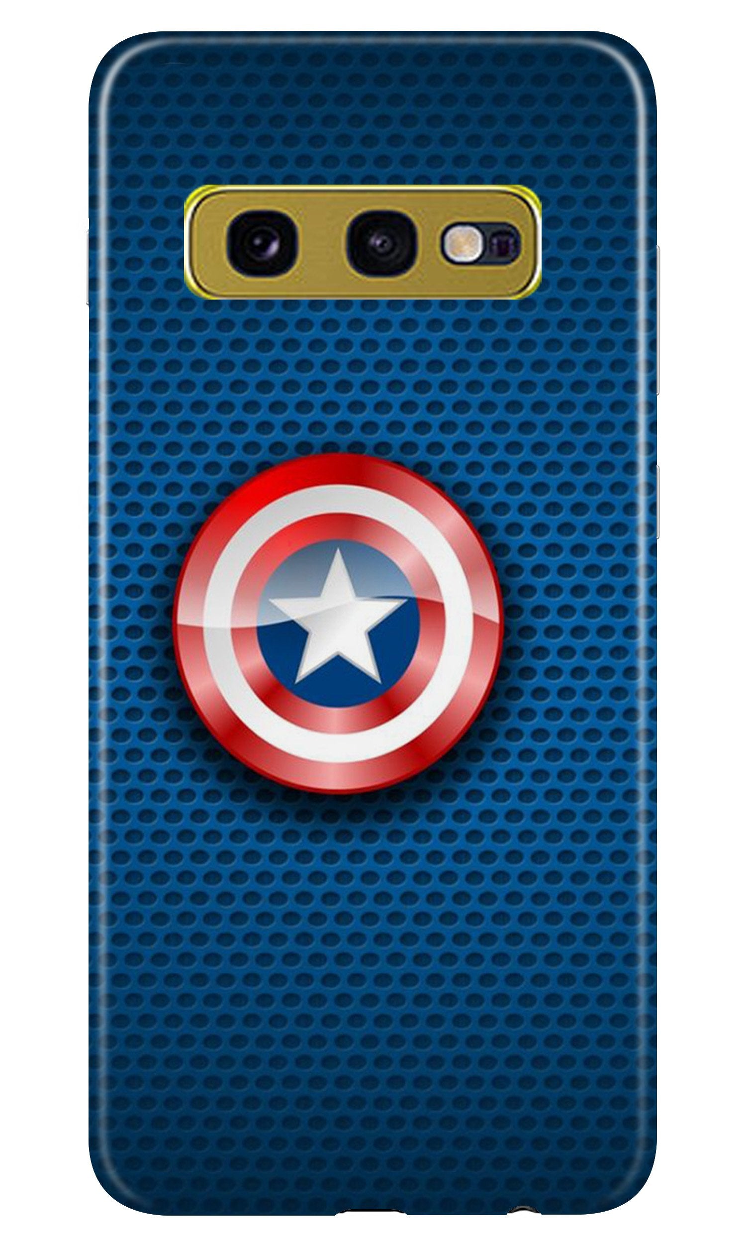 Captain America Shield Mobile Back Case for Samsung Galaxy S10E (Design - 253) Captain America Shield Case for Samsung Galaxy S10E (Design No. 253)