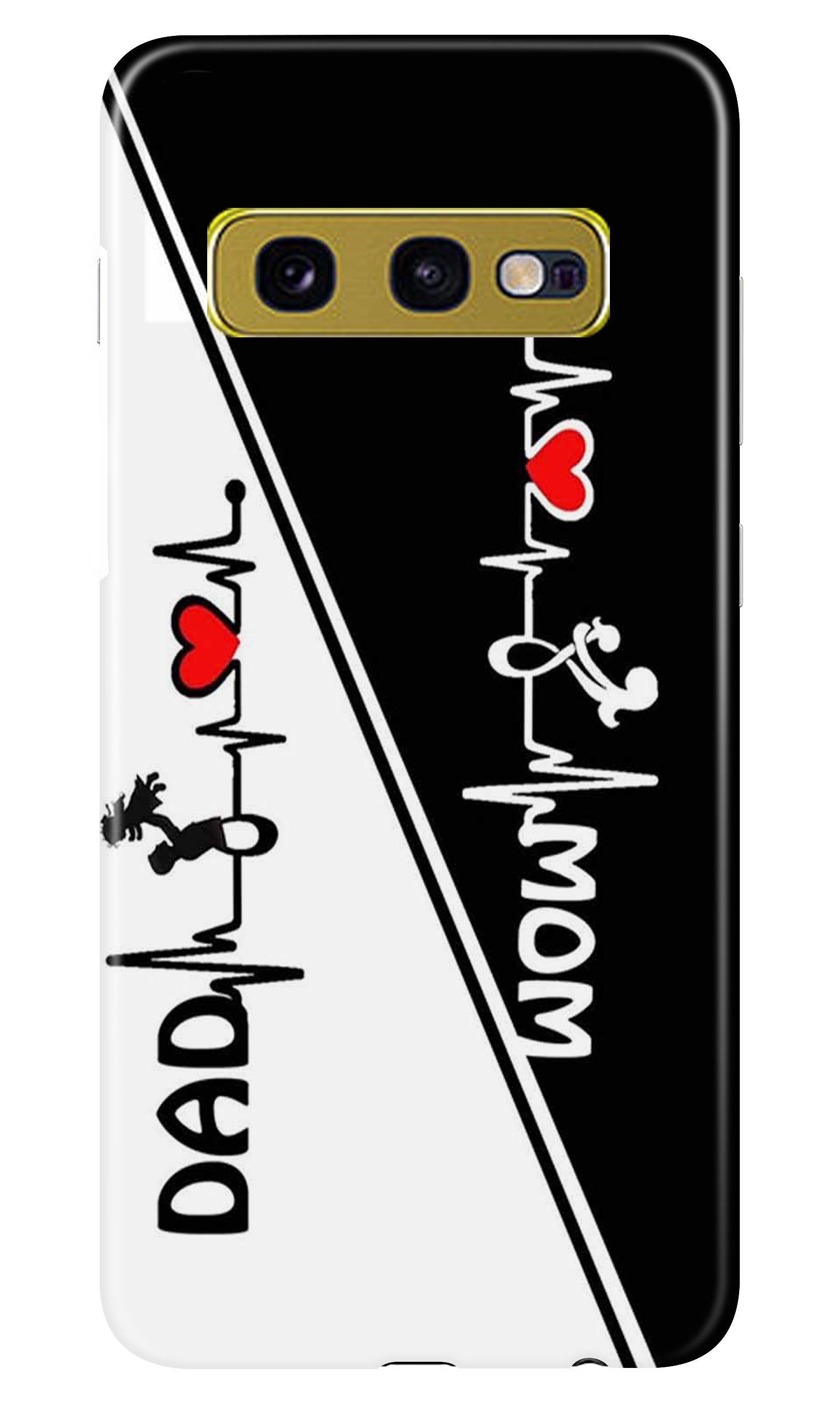 Love Mom Dad Mobile Back Case for Samsung Galaxy S10E (Design - 385)