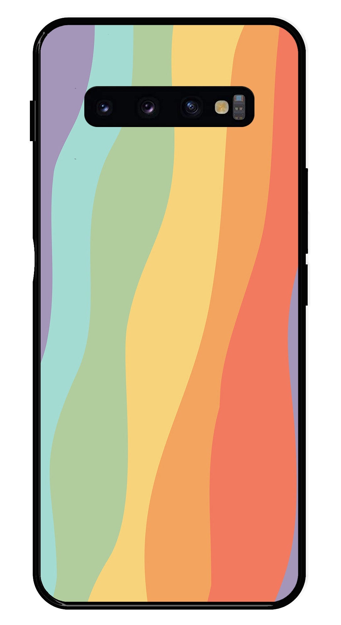 Muted Rainbow Metal Mobile Case for Samsung Galaxy S10 Plus Muted Rainbow Metal Mobile Case for Samsung Galaxy S10 Plus (Design No -02)