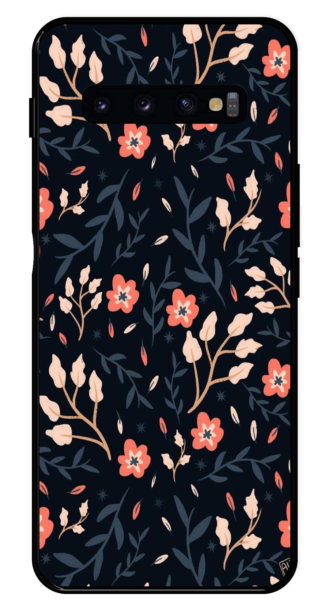 Floral Pattern Metal Mobile Case for Samsung Galaxy S10 Plus Floral Pattern Metal Mobile Case for Samsung Galaxy S10 Plus (Design No -10)