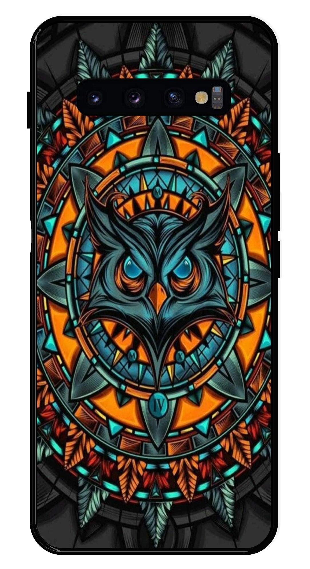 Owl Pattern Metal Mobile Case for Samsung Galaxy S10 Plus Owl Pattern Metal Mobile Case for Samsung Galaxy S10 Plus (Design No -42)