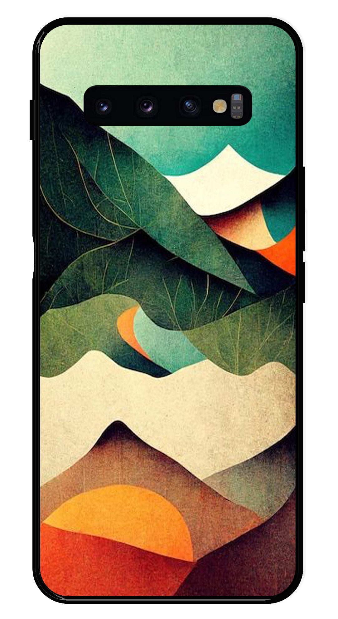 MultiColor Pattern Metal Mobile Case for Samsung Galaxy S10 Plus MultiColor Pattern Metal Mobile Case for Samsung Galaxy S10 Plus (Design No -43)