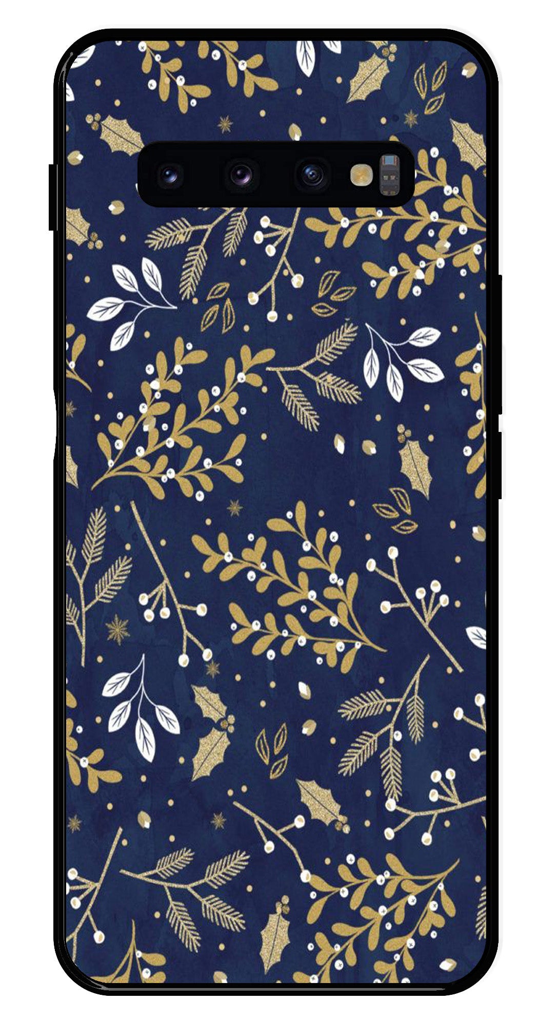 Floral Pattern Metal Mobile Case for Samsung Galaxy S10 Plus Floral Pattern Metal Mobile Case for Samsung Galaxy S10 Plus (Design No -52)