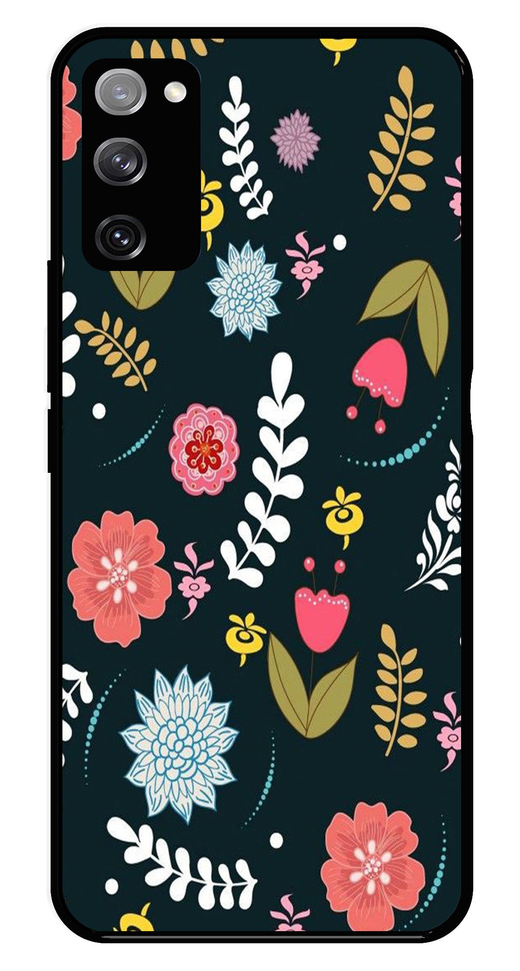 Floral Pattern2 Metal Mobile Case for Samsung Galaxy S20 FE 5G Floral Pattern2 Metal Mobile Case for Samsung Galaxy S20 FE 5G (Design No -12)