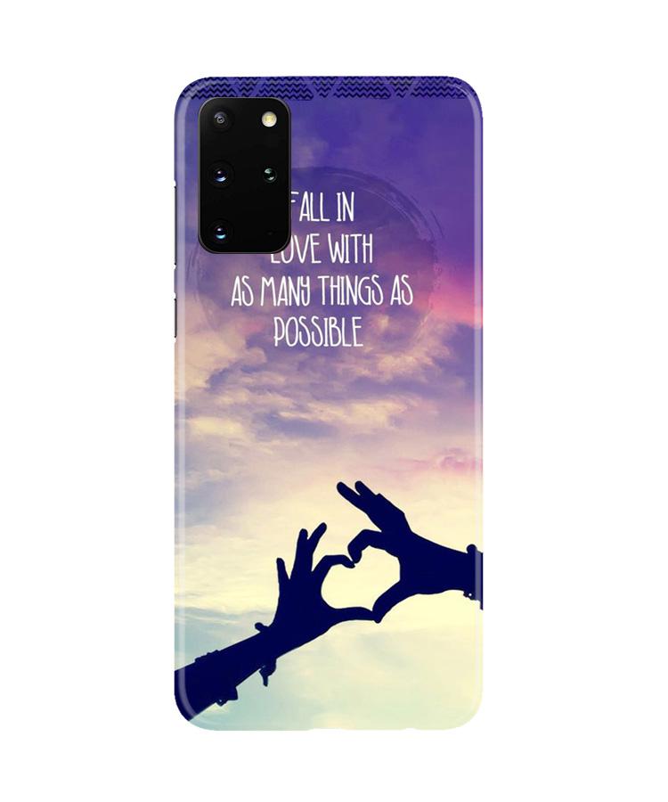 Fall in love Mobile Back Case for Galaxy S20 Plus (Design - 50) Fall in love Case for Galaxy S20 Plus