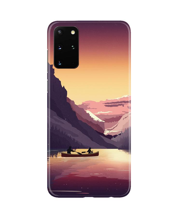 Mountains Boat Mobile Back Case for Galaxy S20 Plus (Design - 181) Mountains Boat Case for Galaxy S20 Plus (Design - 181)