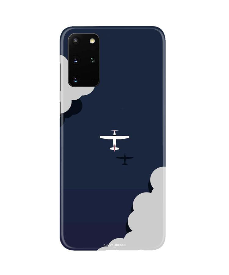 Clouds Plane Mobile Back Case for Galaxy S20 Plus (Design - 196) Clouds Plane Case for Galaxy S20 Plus (Design - 196)