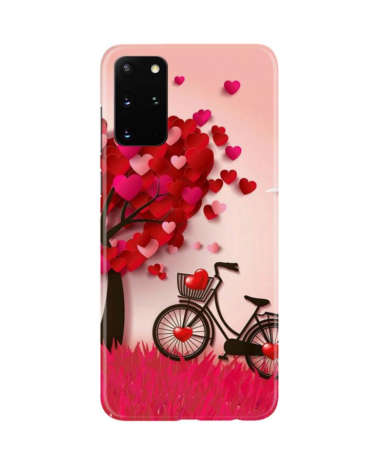 Red Heart Cycle Mobile Back Case for Galaxy S20 Plus (Design - 222) Red Heart Cycle Case for Galaxy S20 Plus (Design No. 222)