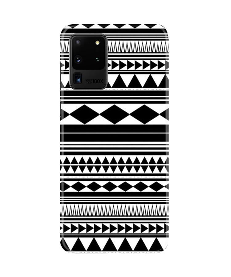 Black white Pattern Mobile Back Case for Galaxy S20 Ultra (Design - 5) Black white Pattern Case for Galaxy S20 Ultra