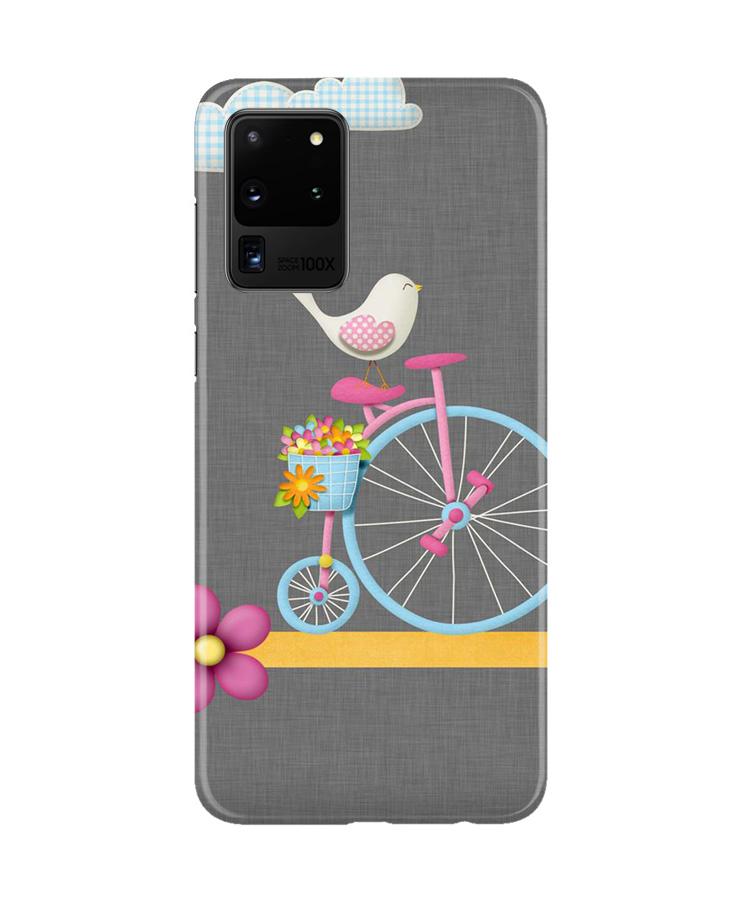Sparron with cycle Mobile Back Case for Galaxy S20 Ultra (Design - 34) Sparron with cycle Case for Galaxy S20 Ultra