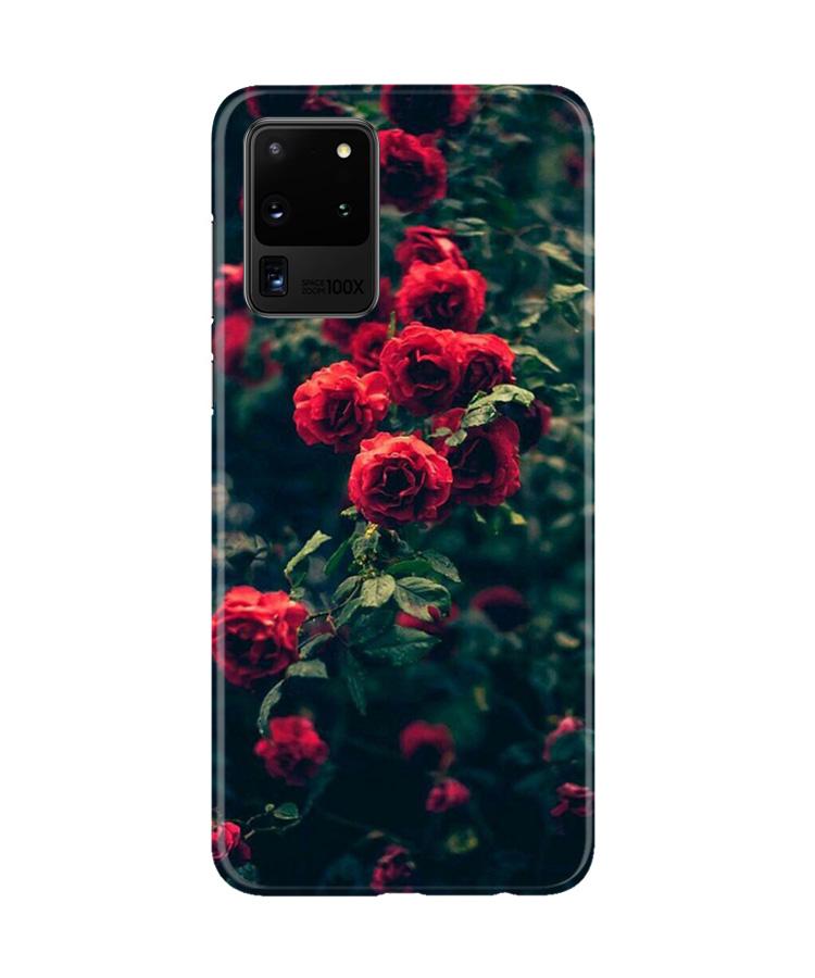 Red Rose Mobile Back Case for Galaxy S20 Ultra (Design - 66) Red Rose Case for Galaxy S20 Ultra