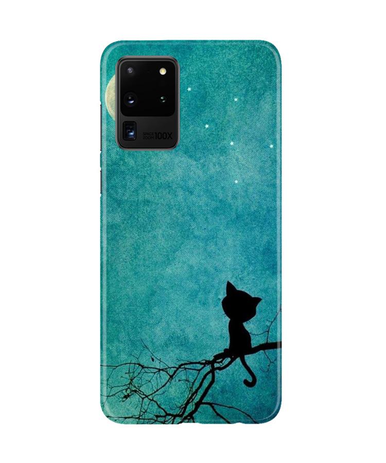 Moon cat Mobile Back Case for Galaxy S20 Ultra (Design - 70) Moon cat Case for Galaxy S20 Ultra
