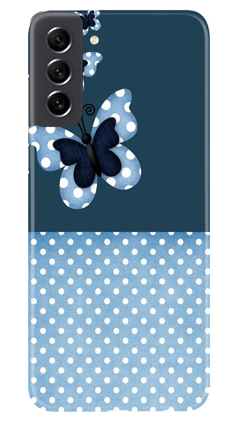 White dots Butterfly Mobile Back Case for Samsung Galaxy S21 FE 5G (Design - 31) White dots Butterfly Case for Samsung Galaxy S21 FE 5G