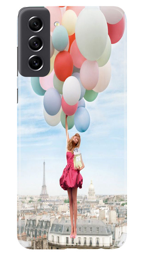 Girl with Baloon Mobile Back Case for Samsung Galaxy S21 FE 5G (Design - 84) Girl with Baloon Case for Samsung Galaxy S21 FE 5G