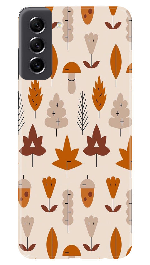 Leaf Pattern Art Mobile Back Case for Samsung Galaxy S21 FE 5G (Design - 132) Leaf Pattern Art Case for Samsung Galaxy S21 FE 5G (Design - 132)